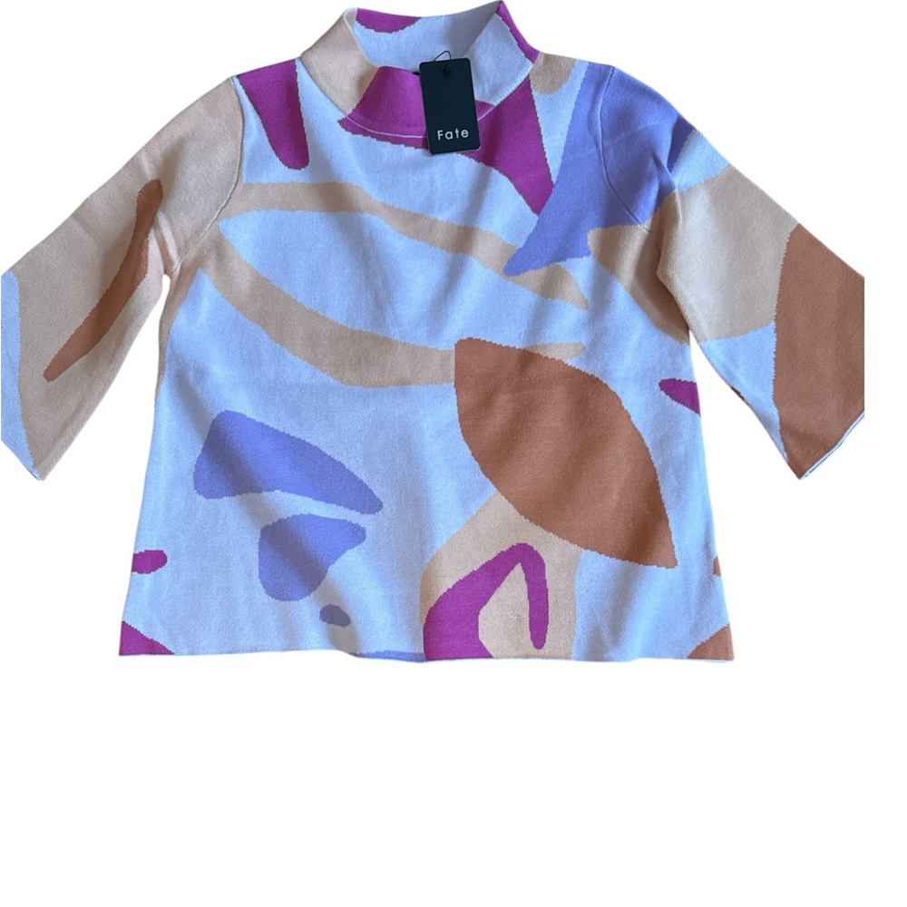 Fate Pink and Gold Patterned Top